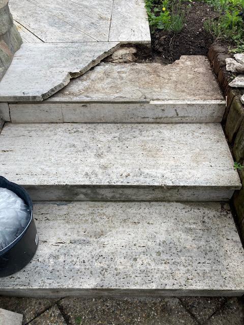 Terrasse Sanıerung und Reparatur Arbeit voher